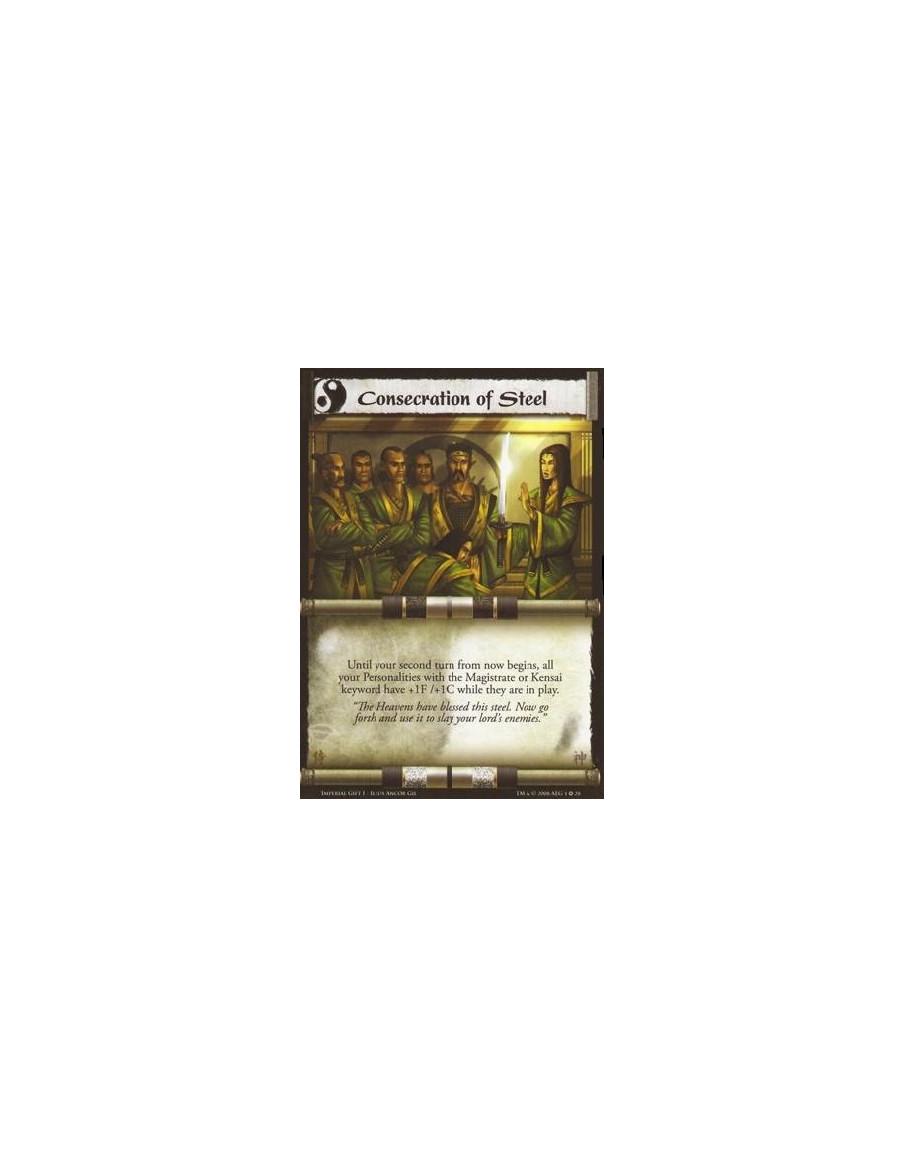 Consecration of Steel  - Until the start of your second turn from now, all your Personalities with the Magistrate or Kensai keyw