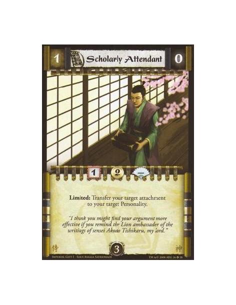 Scholarly Attendant  - Limited: Transfer your target attachment to your legal target Personality.