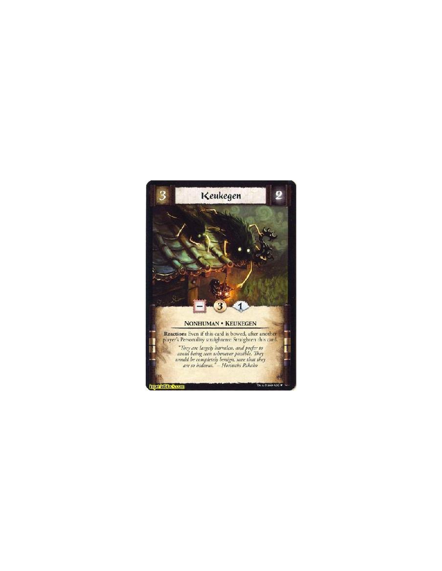 Keukegen  - Nonhuman • KeukegenReaction: Even if this card is bowed, after another player's personality straightens: Straighten 