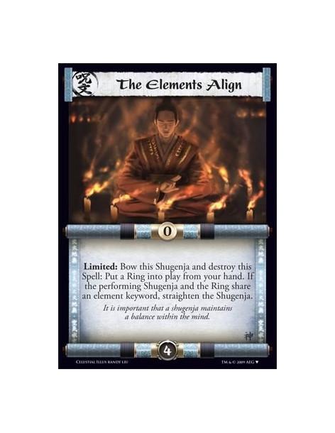 The Elements Align  - Limited: Bow this Shugenja and destroy this Spell: Put a Ring into play from your hand. If the performing 