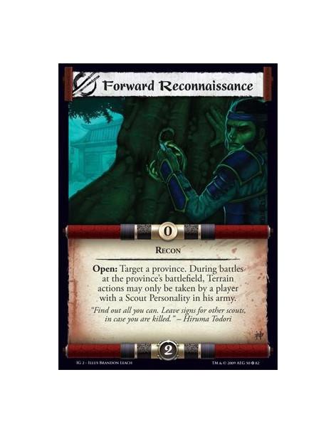 Forward Reconnaissance  - Recon Open: Target a province. During battles at the province’s battlefield, Terrain actions may only 