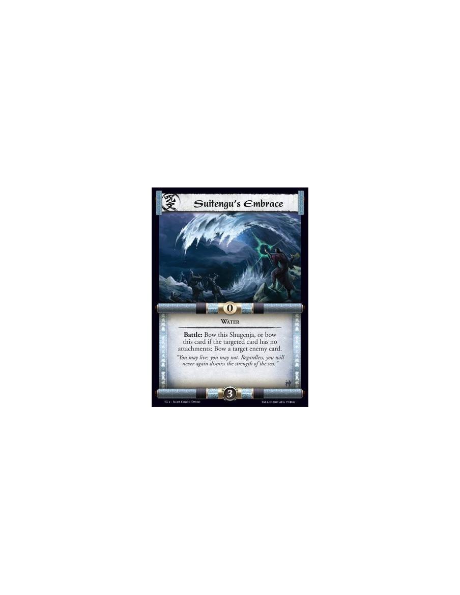 Suitengu's Embrace  - Water Battle: Bow this Shugenja, or bow this card if the targeted card has no attachments: Bow a target en