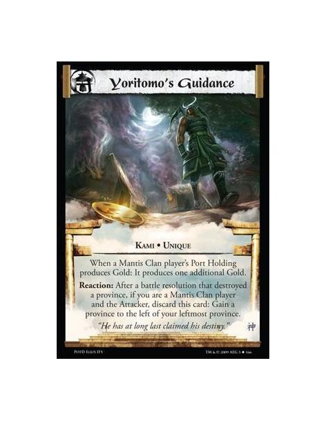 Yoritomo's Guidance FOIL  - Kami • Unique When a Mantis Clan player’s Port Holding produces Gold: It produces one additional Gol
