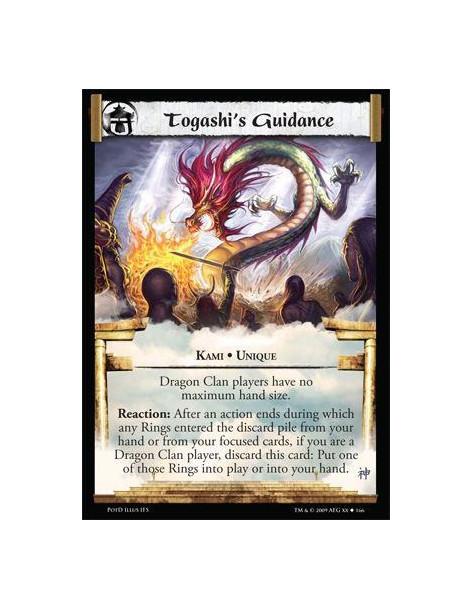 Togashi's Guidance FOIL  - Kami • Unique Dragon Clan players have no maximum hand size. Reaction: After an action ends during wh