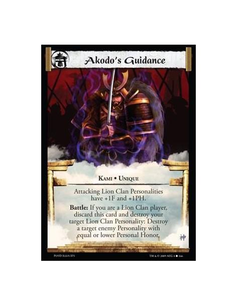 Akodo's Guidance FOIL  - Kami • Unique Attacking Lion Clan Personalities have +1F and +1PH. Battle: If you are a Lion Clan playe