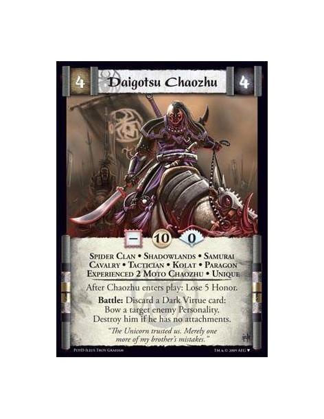 Daigotsu Chaozhu  - Spider Clan • Shadowlands • Samurai • Cavalry • Tactician • Kolat • Paragon • Experienced 2 Moto Chaozhu • U