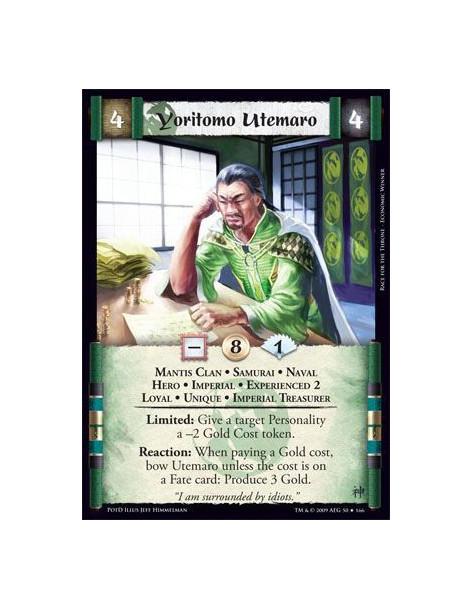 Yoritomo Utemaro Exp2  - Mantis Clan • Samurai • Naval • Hero • Imperial • Experienced 2 • Loyal • Unique • Imperial Treasurer  
