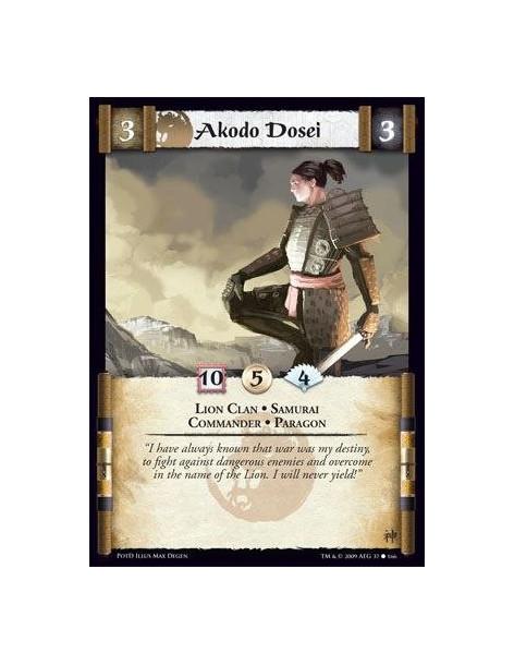 Akodo Dosei  - Lion Clan • Samurai • Commander • Paragon