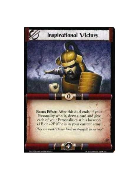 Inspirational Victory  - Focus Effect: After this duel ends, if your Personality won it, draw a card and give each of your Perso