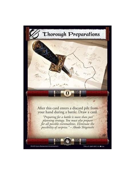 Thorough Preparations  - After this card enters a discard pile from your hand during a battle: Draw a card.