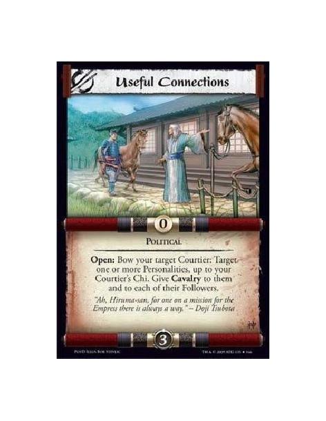 Useful Connections  - Political Open: Bow your target Courtier: Target one or more Personalities, up to your Courtier’s Chi. Giv