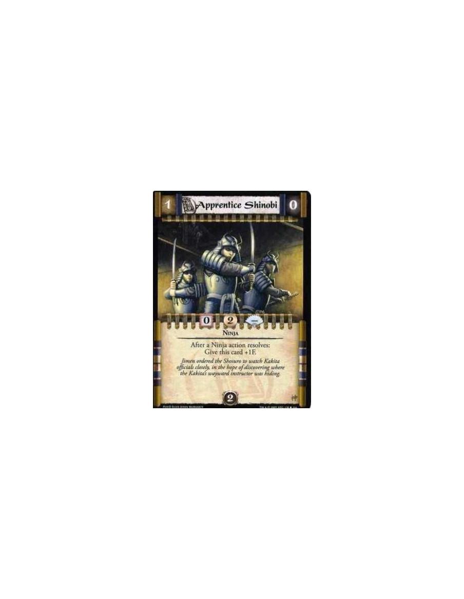 Apprentice Shinobi  - Ninja After a Ninja action resolves: Give this card +1F.
