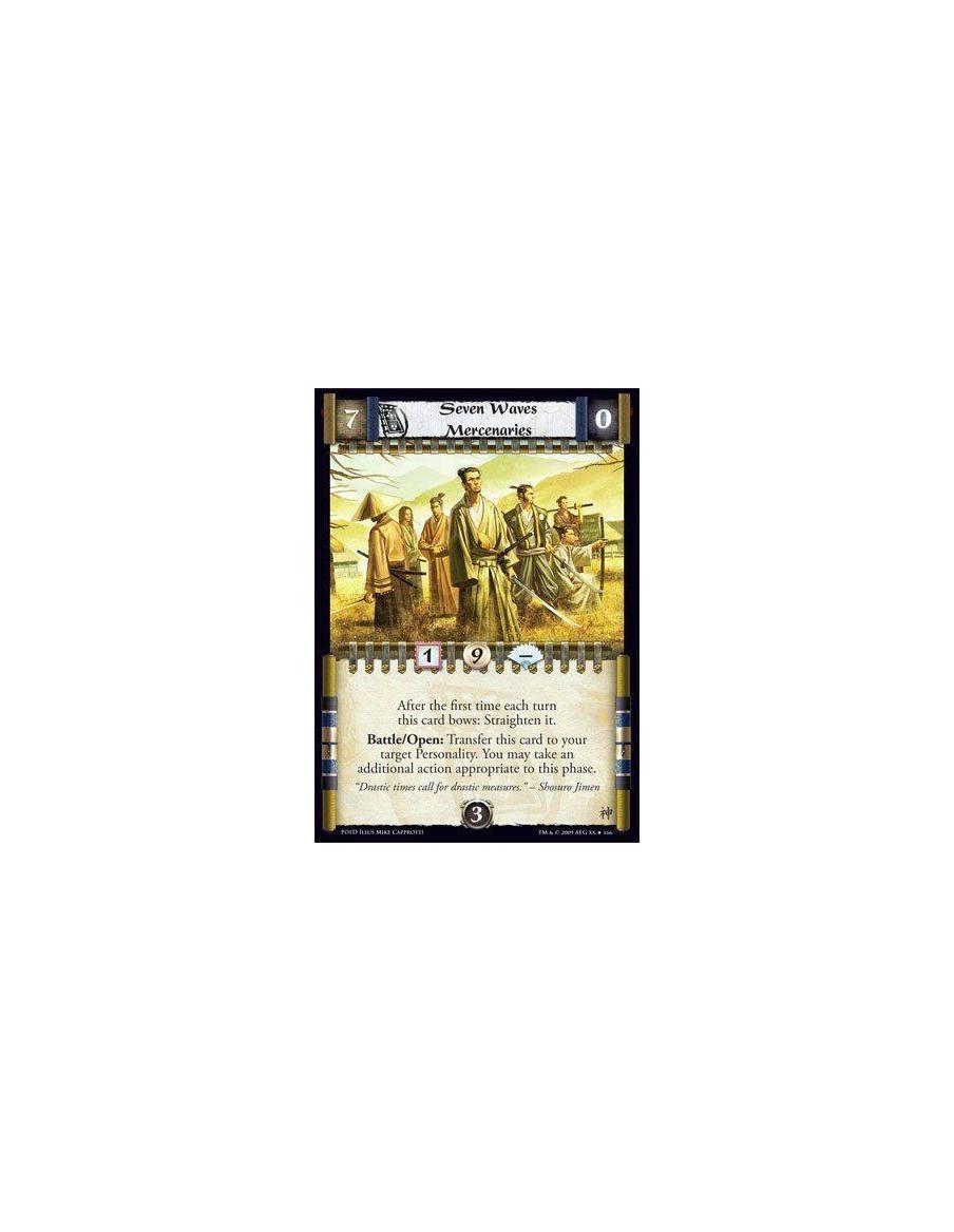 Seven Waves Mercenaries  - After the first time each turn this card bows: Straighten it. Battle/Open: Transfer this card to your
