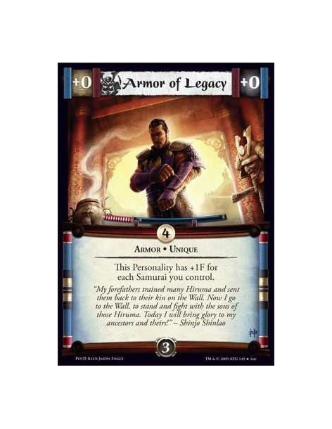Armor of Legacy  - Armor • Unique  This Personality has +1F for each Samurai you control.