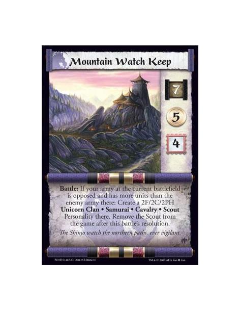 Mountain Watch Keep  - Battle: If your army at the current battlefield is opposed and has more units than the enemy army there: 