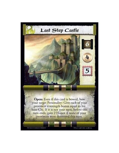 Last Step Castle FOIL  - Open: Even if this card is bowed, bow your target Personality: Give each of your provinces a strength b