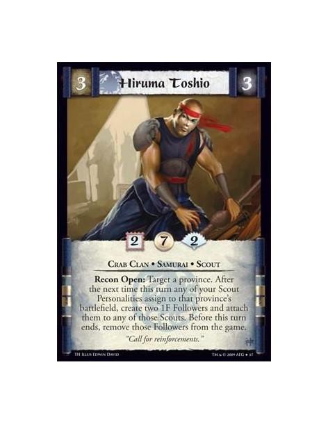 Hiruma Toshio  - Crab Clan • Samurai • Scout Recon Open: Target a province. After the next time this turn any of your Scout Pers