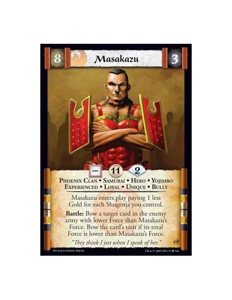 Masakazu Exp (Español)  - Phoenix Clan • Samurai • Hero • Yojimbo • Experienced • Loyal • Unique • Bully Masakazu enters play pa