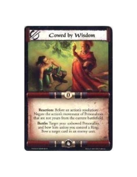 Cowed by Wisdom  - Reaction: Before an action’s resolution: Negate the action’s movement of Personalities that are not yours fro