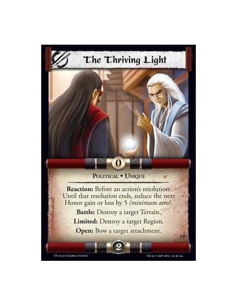 The Thriving Light  - Political • Unique Reaction: Before an action’s resolution: Until that resolution ends, reduce the next Ho