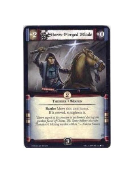 Storm-Forged Blade  - Thunder • Weapon Battle: Move this unit home. If it moved, straighten it.