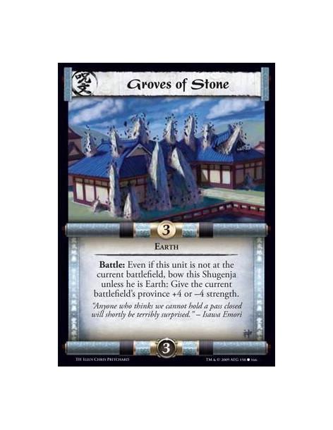 Groves of Stone  - Earth Battle: Even if this unit is not at the current battlefield, bow this Shugenja unless he is Earth: Give
