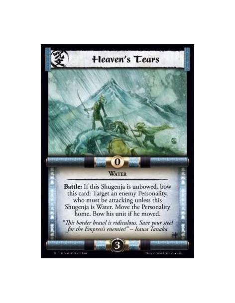 Heaven's Tears  - Water Battle: If this Shugenja is unbowed, bow this card: Target an enemy Personality, who must be attacking u