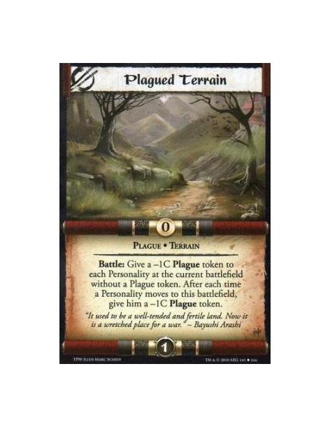 Plagued Terrain  - Plague • Terrain Battle: Give a -1C Plague token to each Personality at the current battlefield without a Pla