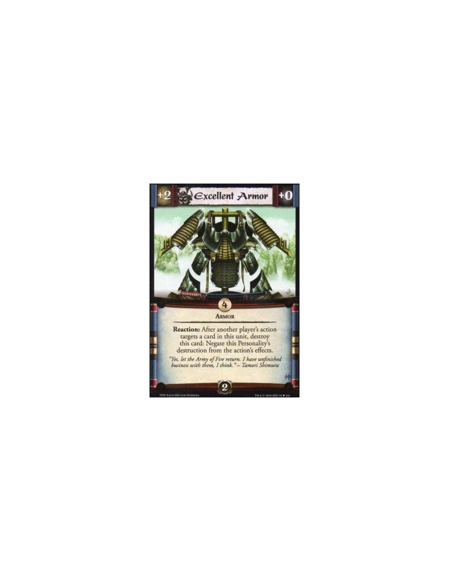 Excellent Armor  - Armor Reaction: After another player’s action targets a card in this unit, destroy this card: Negate this Per