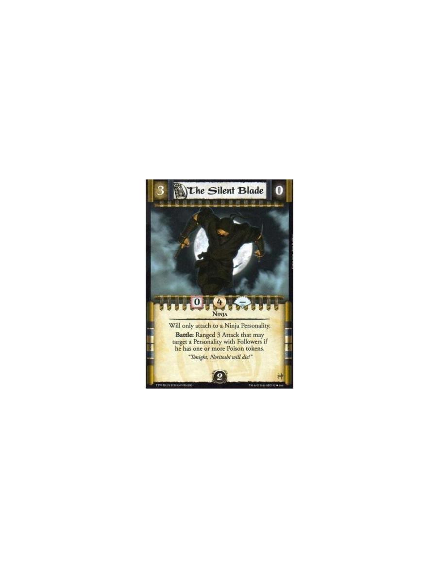 The Silent Blade  - Ninja Will only attach to a Ninja Personality. Battle: Ranged 3 Attack that may target a Personality with Fo