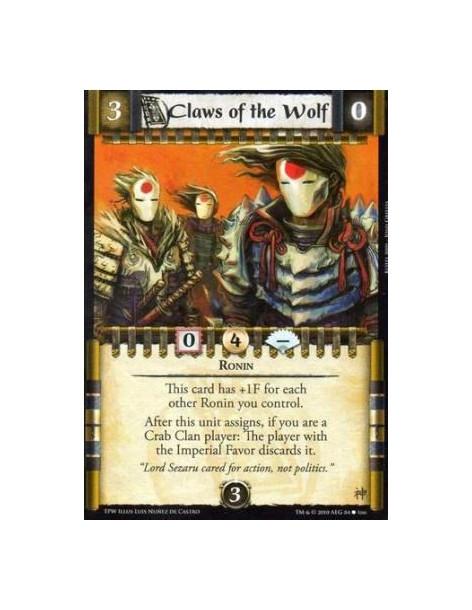 Claws of the Wolf  - Ronin This card has +1F for each other Ronin you control. After this unit assigns, if you are a Crab Clan p
