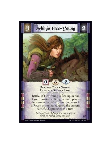 Shinjo Hee-Young  - Unicorn Clan • Samurai • Cavalry • Scout • Loyal Battle: If Hee-Young is face-up in one of your Provinces: B