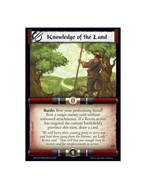Knowledge of the Land  - Battle: Bow your performing Scout: Bow a target enemy card without unbowed attachments. If a Recon acti