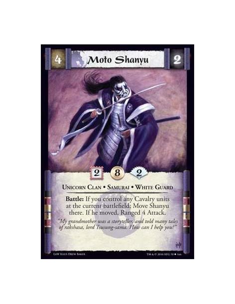 Moto Shanyu  - Unicorn Clan • Samurai • White Guard Battle: If you control any Cavalry units at the current battlefield: Move Sh