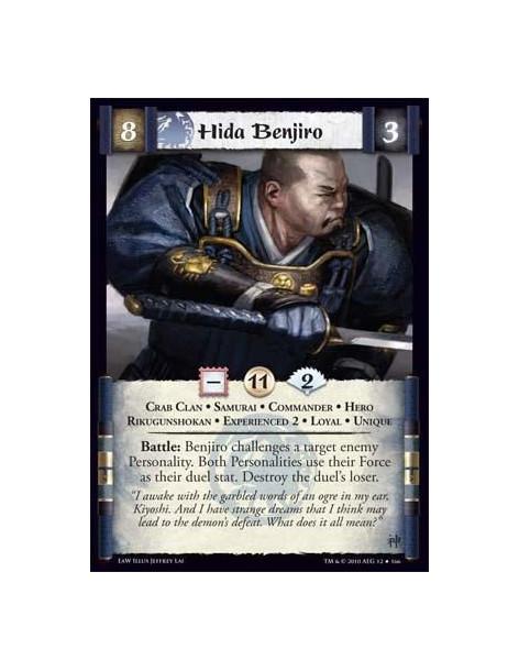 Hida Benjiro Exp2  - Crab Clan • Samurai • Commander • Hero • Rikugunshokan • Experienced 2 • Loyal • Unique Battle: Benjiro cha