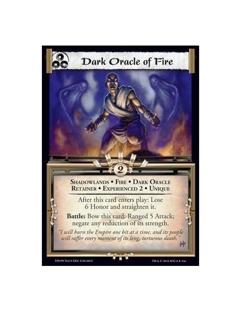Dark Oracle of Fire Exp2 (spanish)  - Shadowlands • Fire • Dark Oracle • Retainer • Experienced 2 • Unique After this card enter