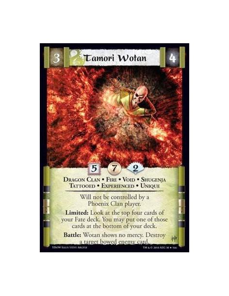 Tamori Wotan Exp  - Dragon Clan • Fire • Void • Shugenja • Tattooed • Experienced • Unique Will not be controlled by a Phoenix C