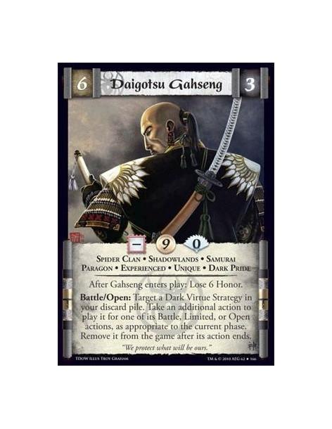 Daigotsu Gahseng Exp  - Spider Clan • Shadowlands • Samurai • Paragon • Experienced • Unique • Dark PrideAfter Gahseng enters pl