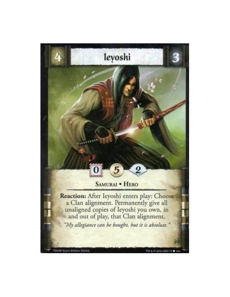 Ieyoshi  - Samurai • Hero Reaction: After Ieyoshi enters play: Choose a Clan alignment. Permanently give all unaligned copies of