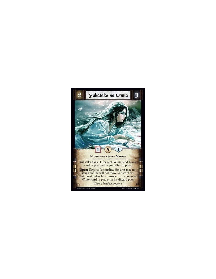 Yukataka no Onna (Español)  - Nonhuman • Snow Maiden Yukataka has +1F for each Winter and Forest card in play and in your discar