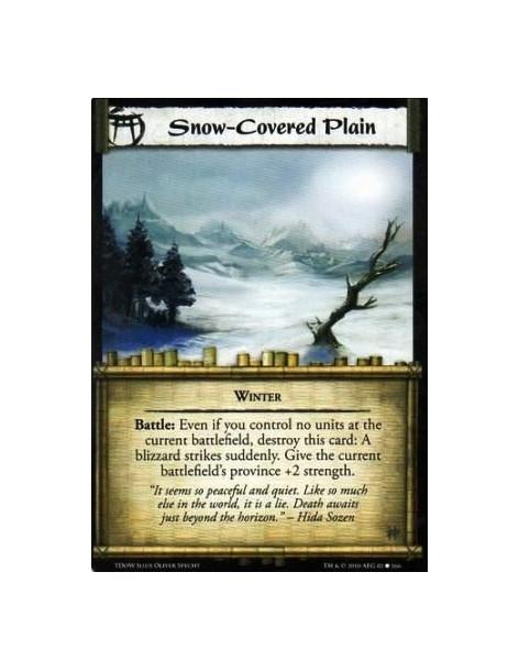Snow-Covered Plain  - Winter Battle: Even if you control no units at the current battlefield, destroy this card: A blizzard stri