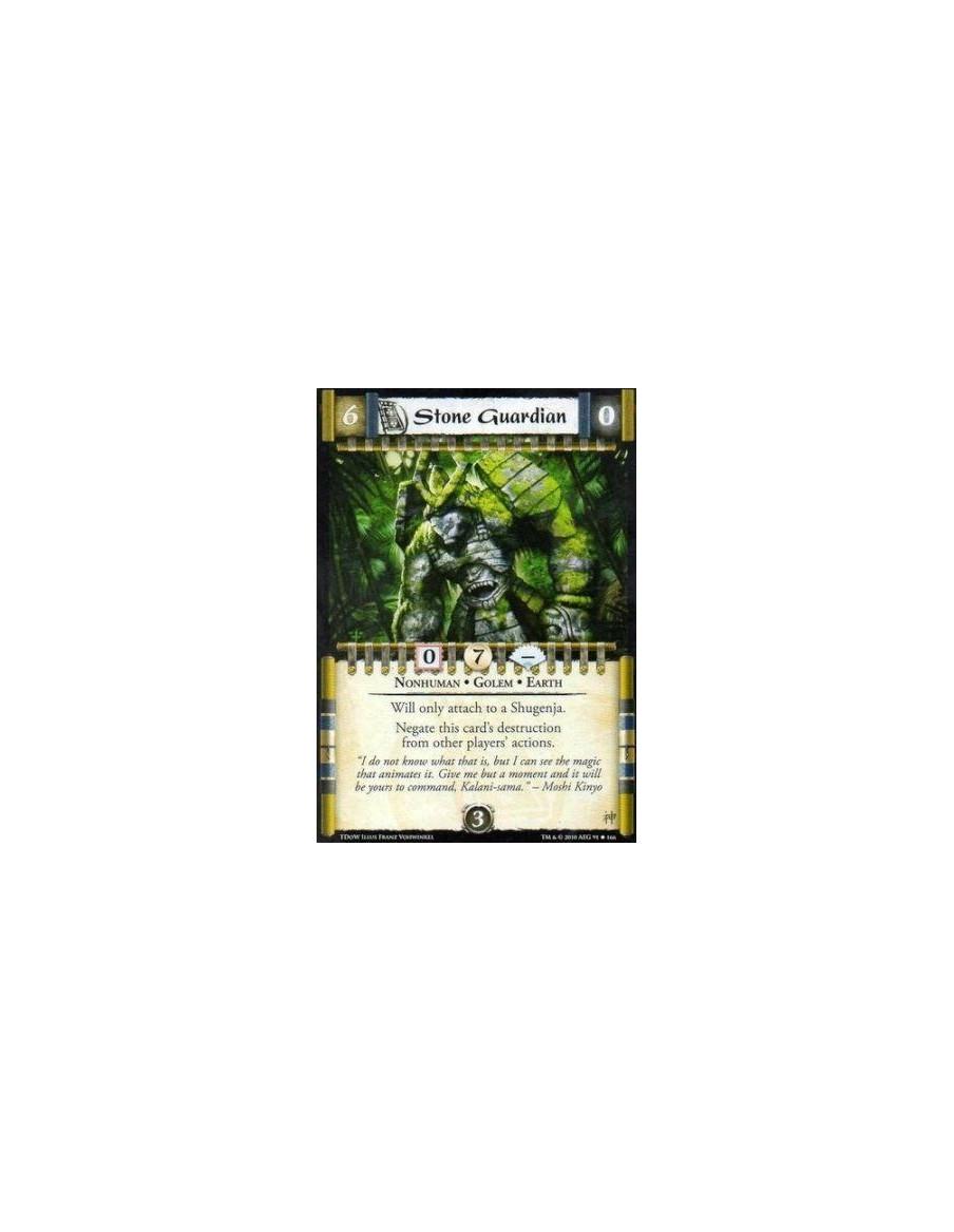 Stone Guardian  - Nonhuman • Golem • Earth Will only attach to a Shugenja. Negate this card’s destruction from other players’ ac