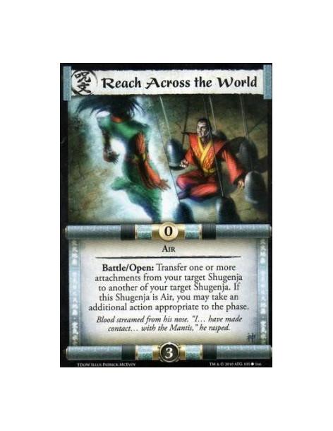 Reach Across the World  - Air Battle/Open: Transfer one or more attachments from your target Shugenja to another of your target 