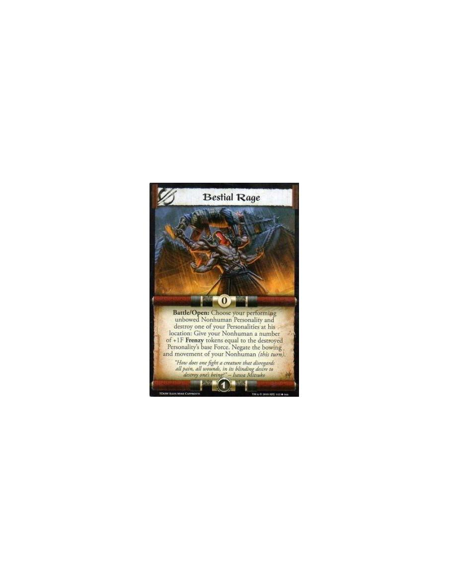 Bestial Rage  - Battle/Open: Choose your performing unbowed Nonhuman Personality and destroy one of your Personalities at his lo