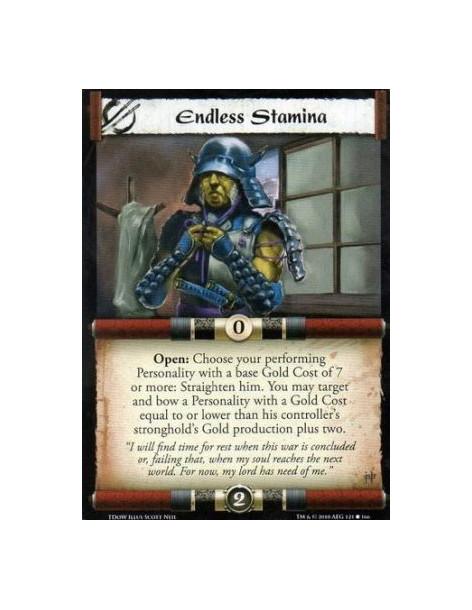Endless Stamina  - Open: Choose your performing Personality with a base Gold Cost of 7 or more: Straighten him. You may target a