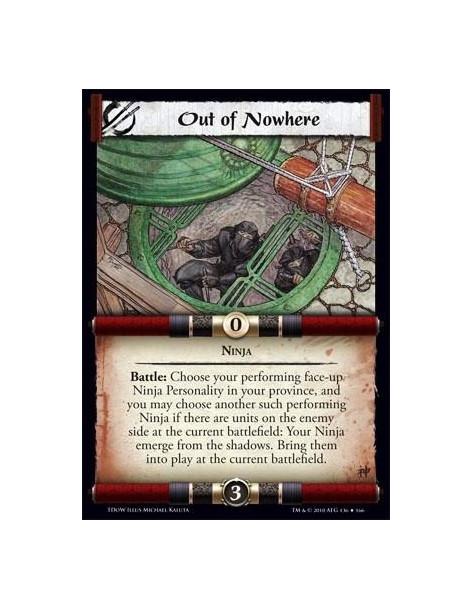 Out of Nowhere  - Ninja Battle: Choose your performing face-up Ninja Personality in your province, and you may choose another su