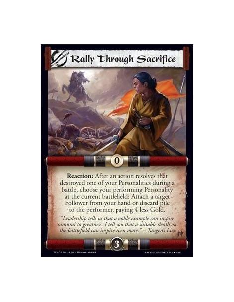 Rally Through Sacrifice  - Reaction: After an action resolves that destroyed one of your Personalities during a battle, choose y