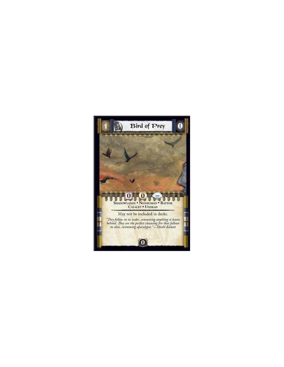 Bird of Prey  - Shadowlands · Nonhuman · Raptor · Cavalry · UndeadMay not be included in decks