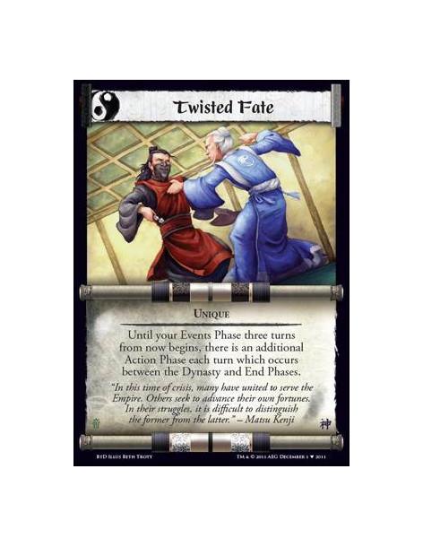 Twisted Fate  - UniqueUntil your Events Phase three turns from now begins, there is an additional Action Phase each turn which o