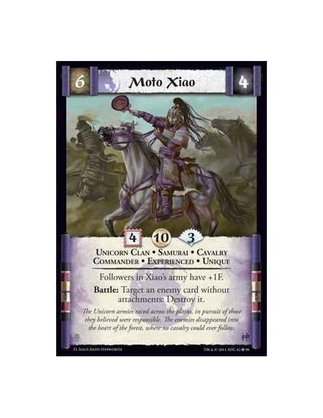 Moto Xiao Exp  - Unicorn Clan • Samurai • Cavalry • Commander • Experienced • UniqueFollowers in Xiao's army has +1F. Battle: Ta